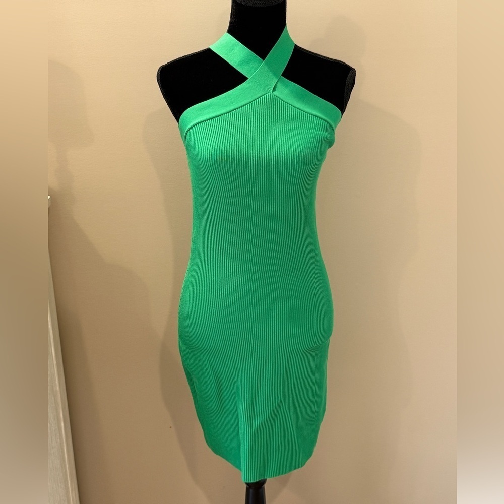 Women’s ARITZIA BABATON Emerald Green Halter Dress- Size Large - Picture 7 of 8